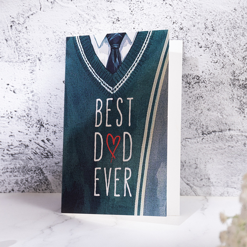 Father's Day Best Dad Ever Card Father's Day Greeting Card - MyFaceSocks