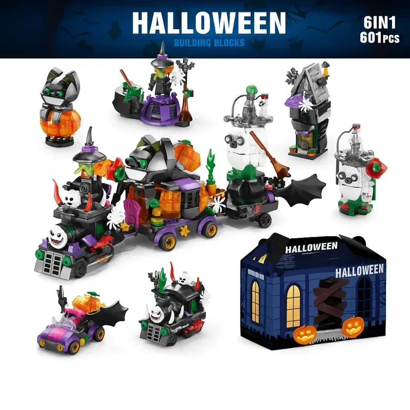 Halloween Countdown Advent Calendar Building Blocks