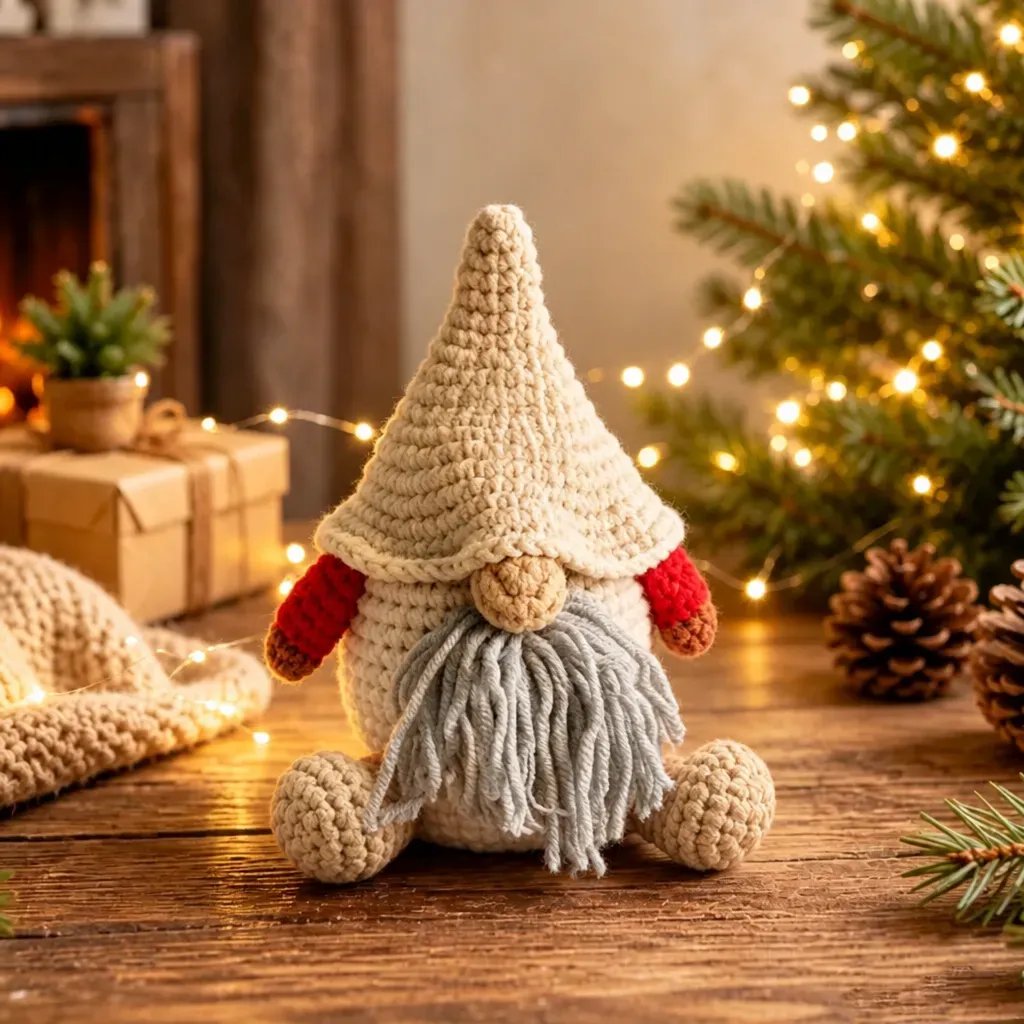Handmade Crochet Christmas Plant Pots – Festive Holiday Decor Gift for Home & Office