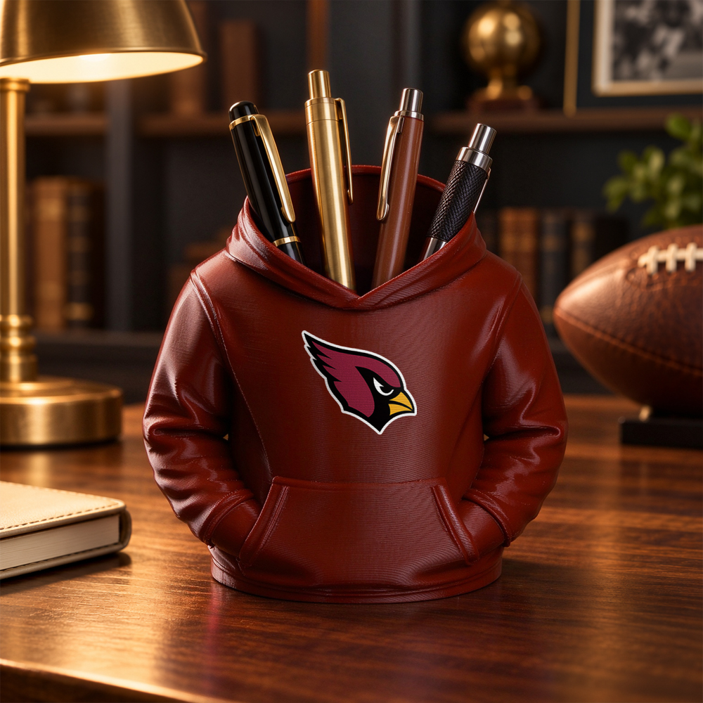 3D Printed Football Hoodie Pen Holder | Team Desk Organizer - PhotoMoonLamp