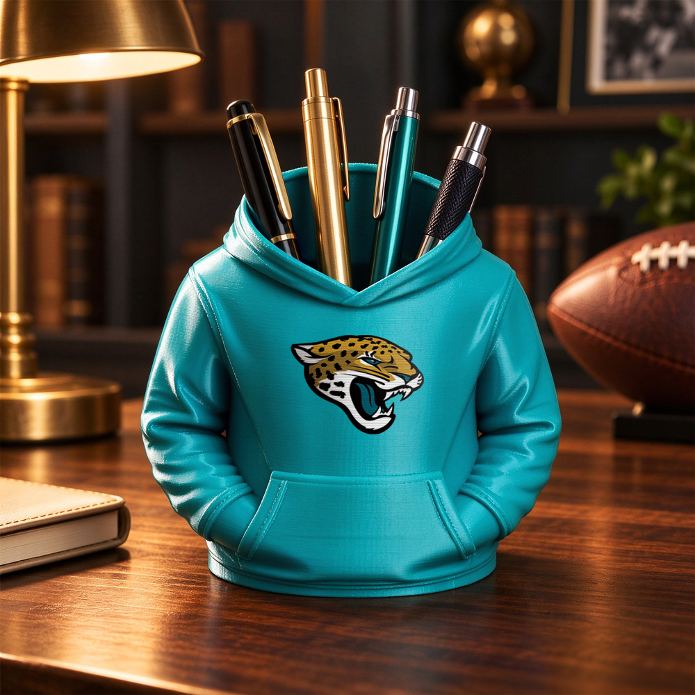 3D Printed Football Hoodie Pen Holder | Team Desk Organizer - PhotoMoonLamp