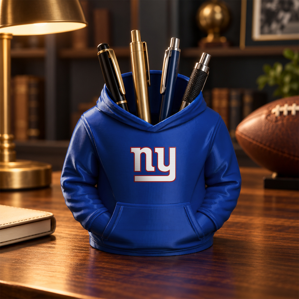 3D Printed Football Hoodie Pen Holder | Team Desk Organizer - PhotoMoonLamp