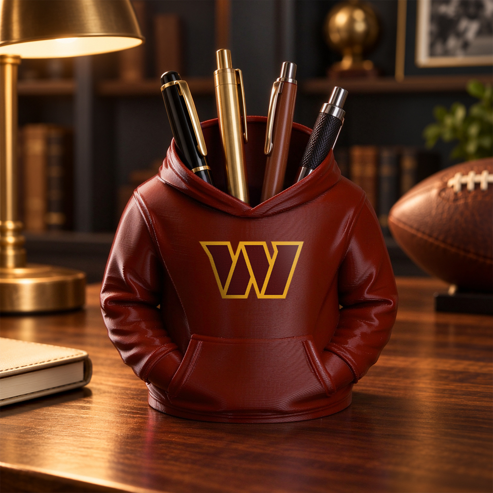3D Printed Football Hoodie Pen Holder | Team Desk Organizer - PhotoMoonLamp