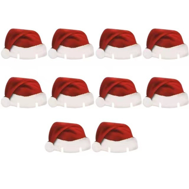 Christmas Hat Wine Glass Card Holiday and Christmas Decorations Red Wine Glass Card and Cup Card