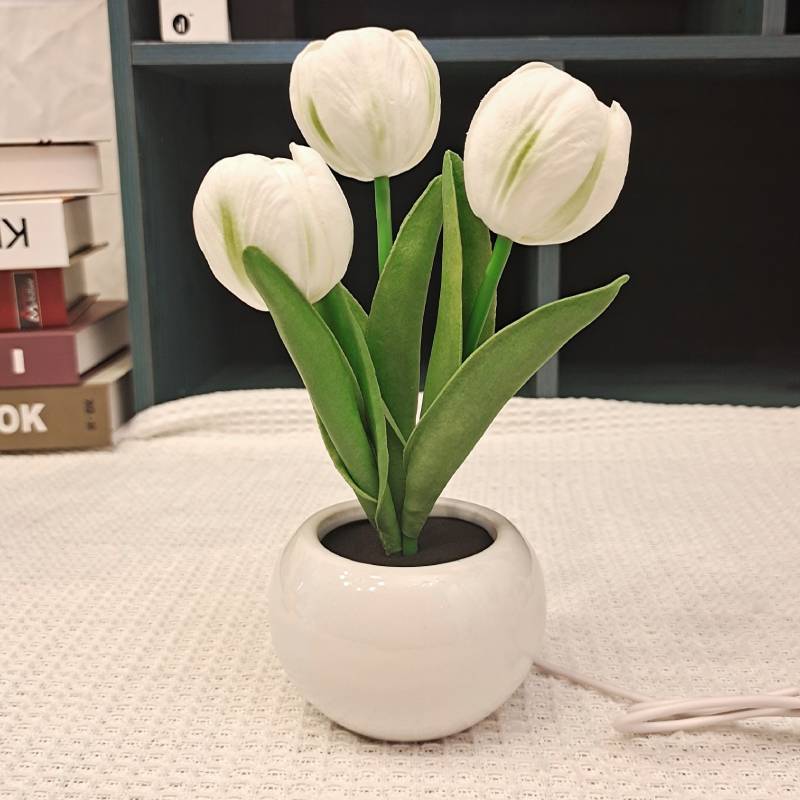 Tulip Flower Lamp Cute Flowers Night Light Home Decor Gifts for Mom - photomoonlamp