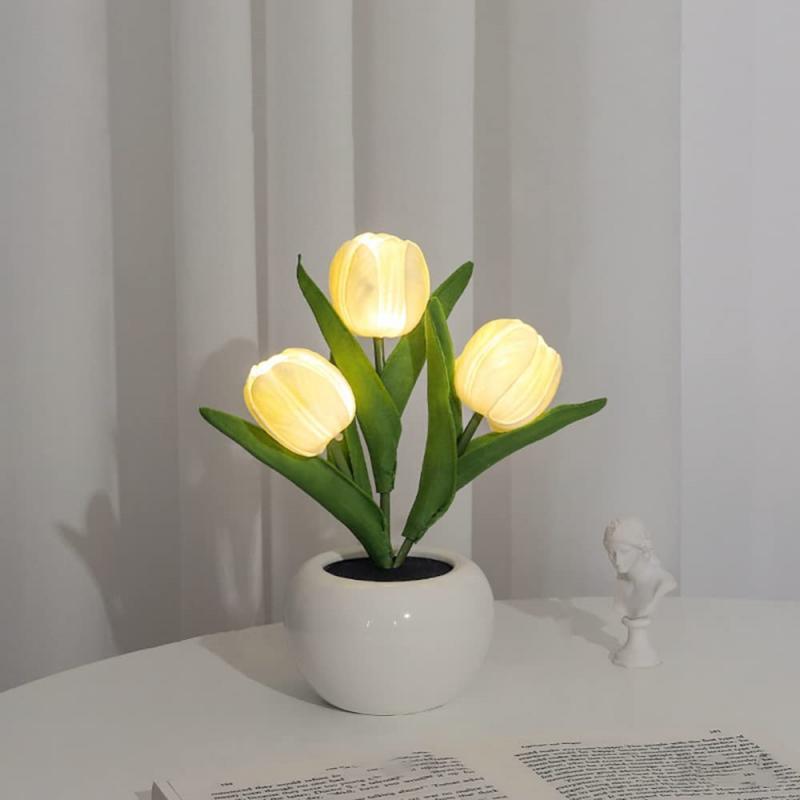 Tulip Flower Lamp Cute Flowers Night Light Home Decor Gifts for Mom - photomoonlamp