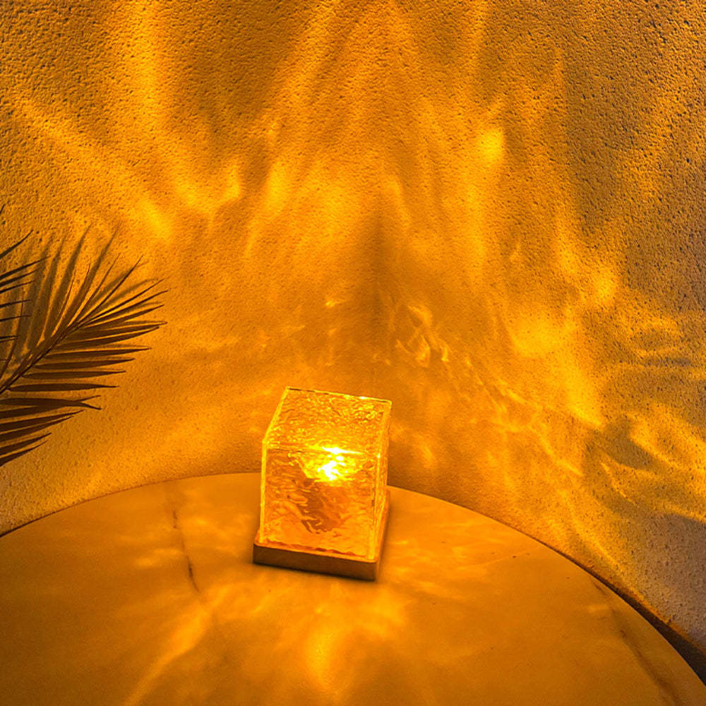 Dynamic Rotating Water Ripple Night Light Bedroom Lamp Home Decor Gifts - photomoonlamp