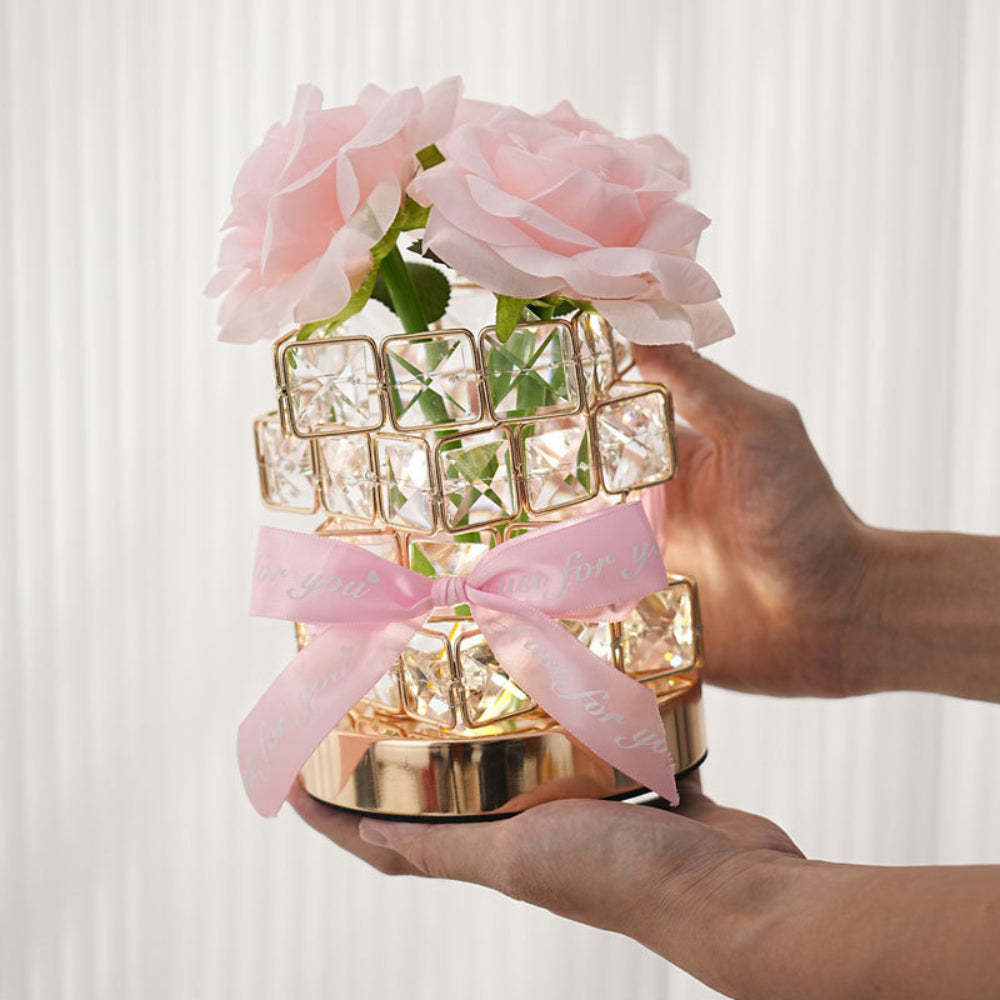 Romantic Rose Night Light Cube Flower Lamp Gifts for Lover - photomoonlamp