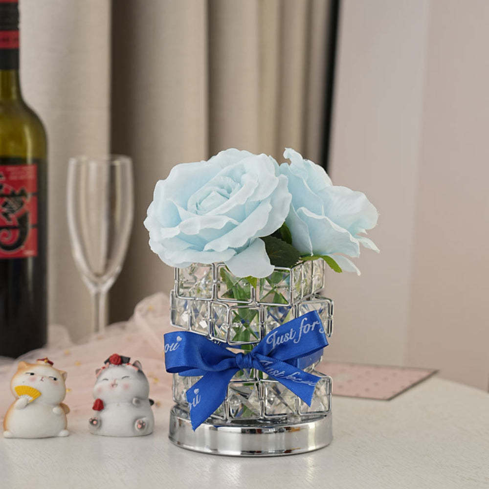 Romantic Rose Night Light Cube Flower Lamp Gifts for Lover - photomoonlamp