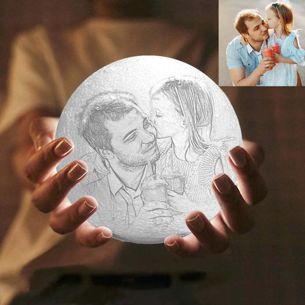 Customized Photo Moon Lamp Birthday Presents for Her