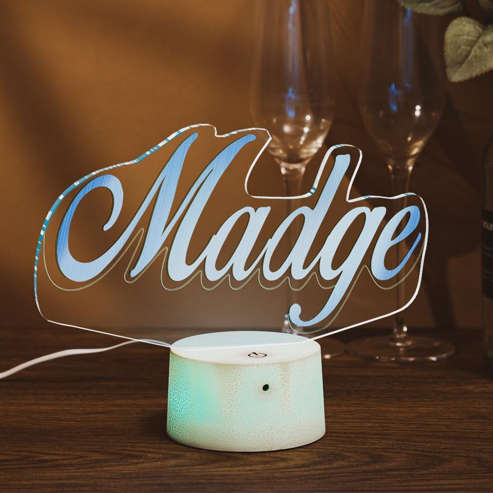 Custom LED Lamp Name Light Bedroom Nightlight