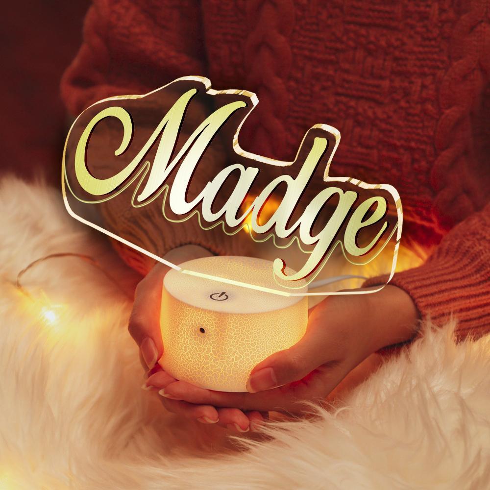 Custom LED Lamp Name Light Bedroom Nightlight