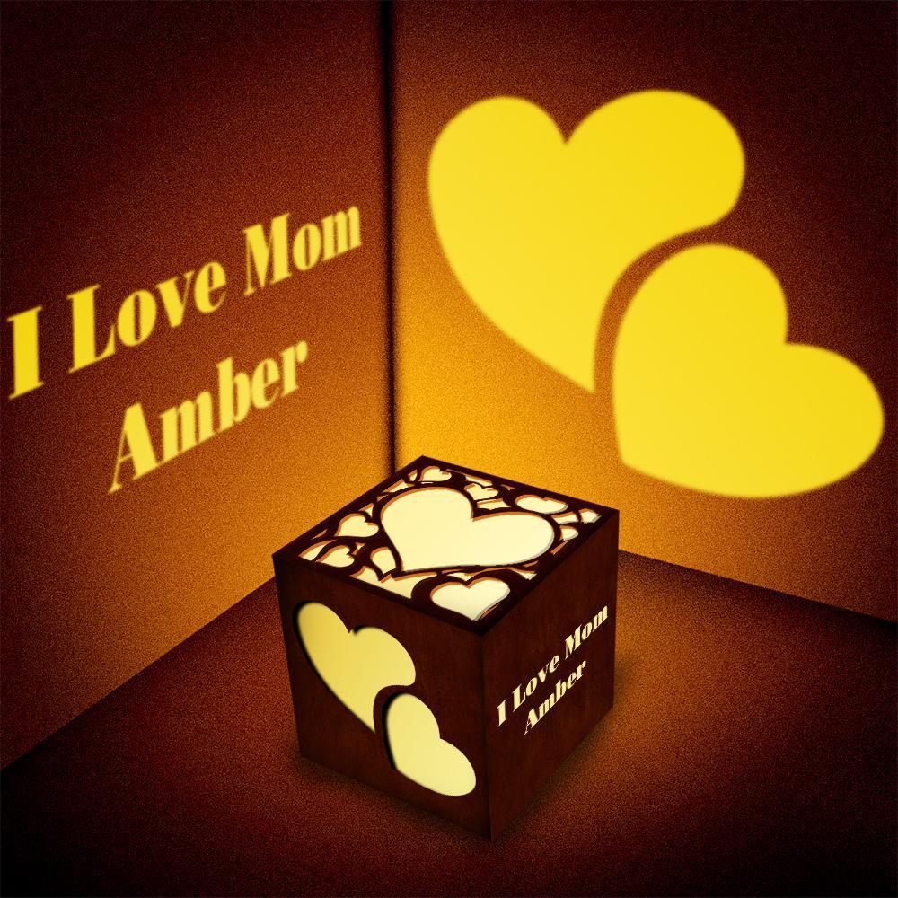 Birthday Gifts Engraved Lantern Box Personalized Projection Light Custom Lamp