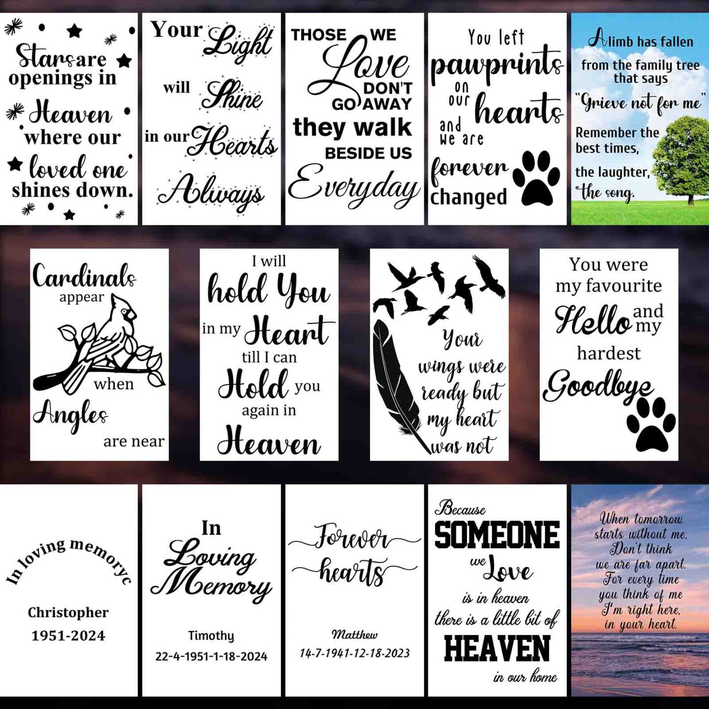 Personalized Memorial LED Light Lantern with Message and Photo Sympathy Bereavement Gifts for Family - photomoonlamp