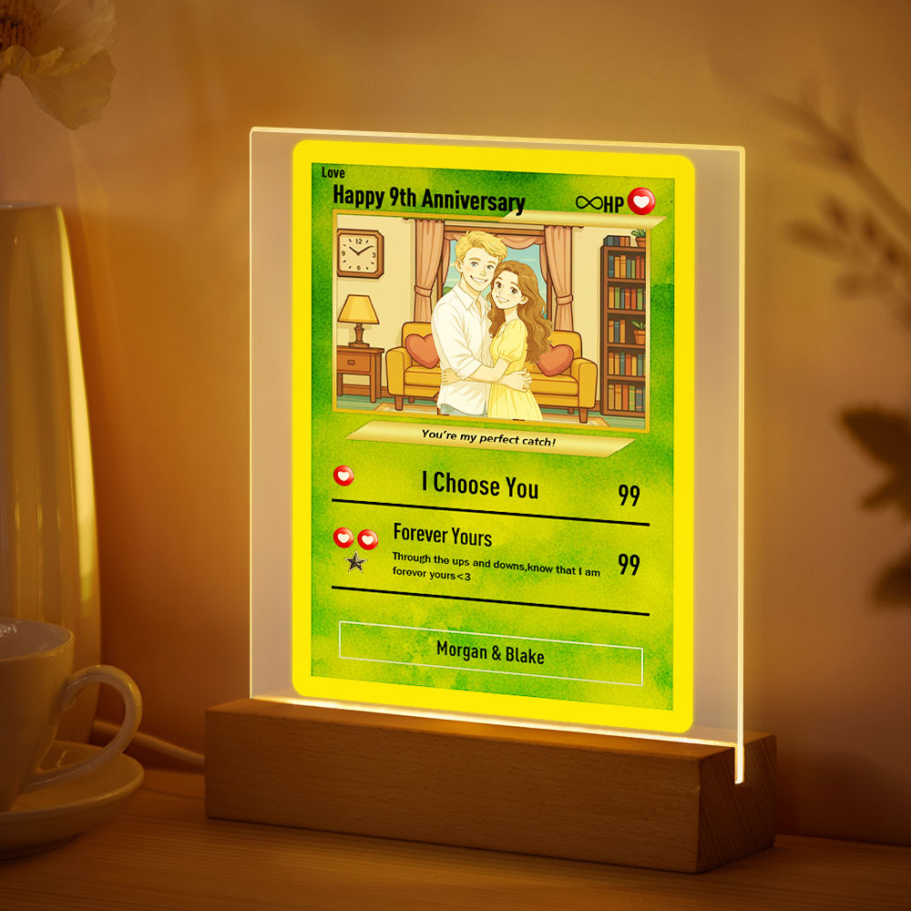 Personalized Acrylic Led Cartoon Night Light Custom Photos Light Anniversary Gifts