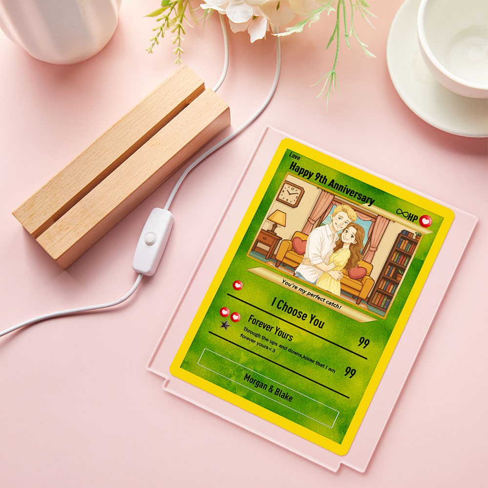 Personalized Acrylic Led Cartoon Night Light Custom Photos Light Anniversary Gifts