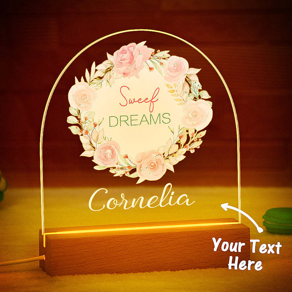 You could add your son name on the custom night light
