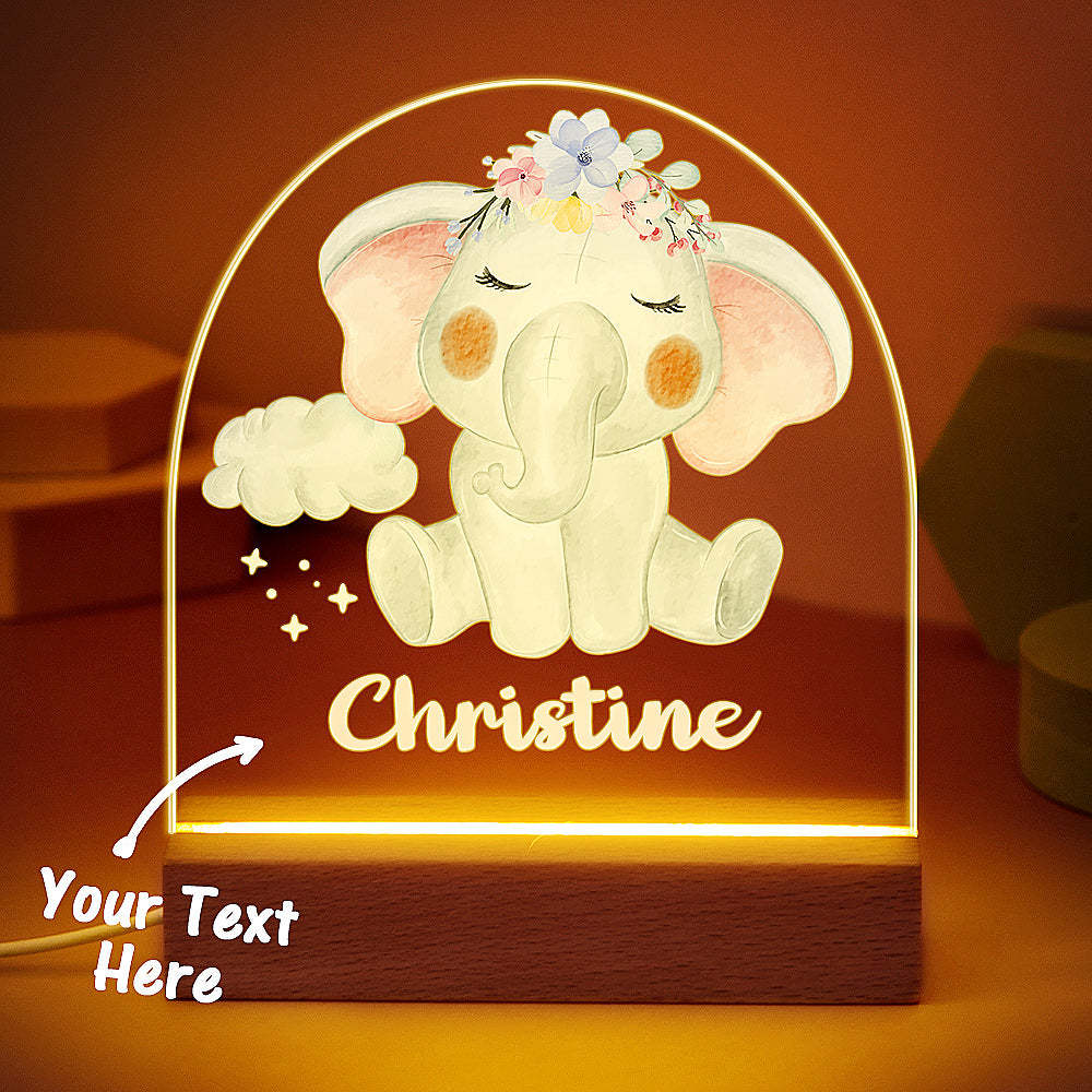 You could add your son name on the custom night light
