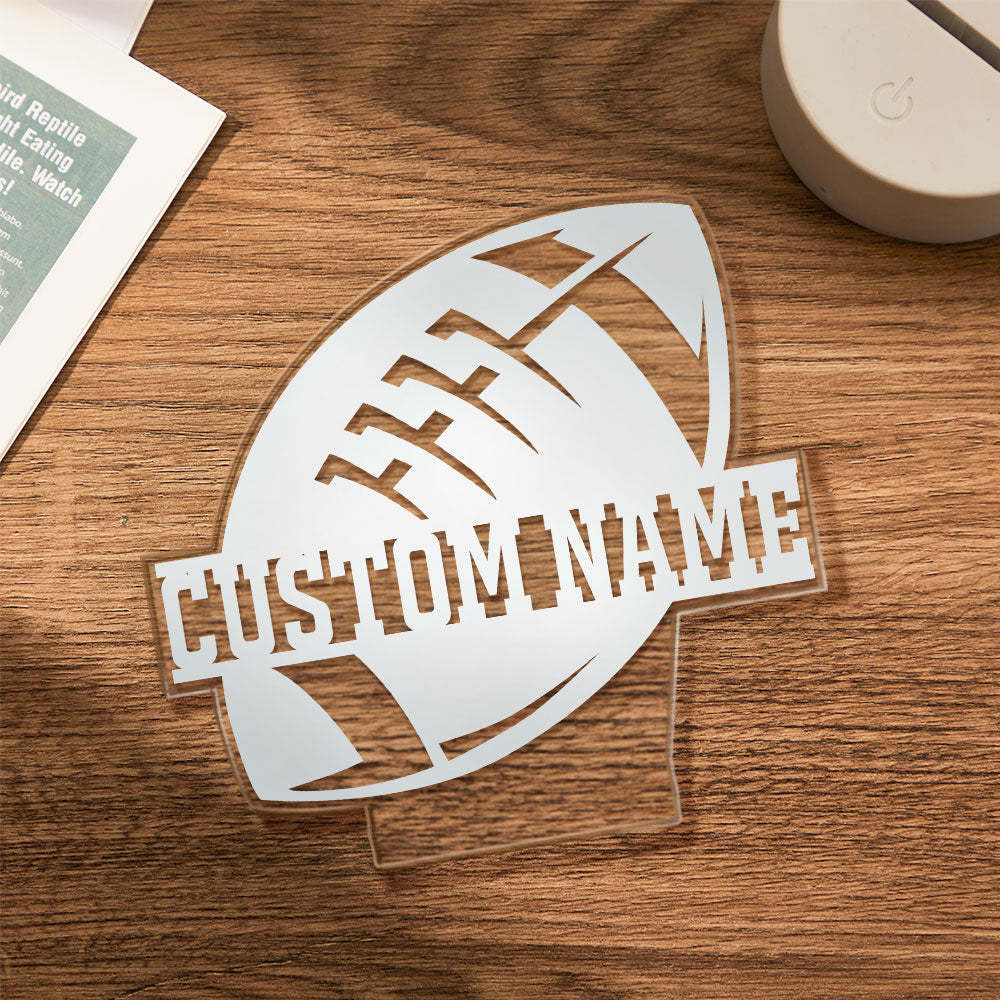 Custom Name Seven-Color Night Light Rugby Sports Style Lamp Gifts For Him - photomoonlamp