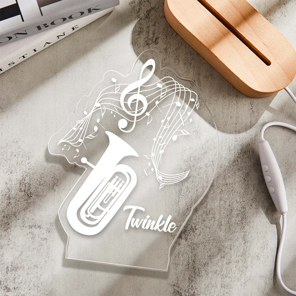 Custom Acrylic Engraved Instrument Night Light Personalized 3D Printed Colorful Lamp Birthday Gift - photomoonlamp