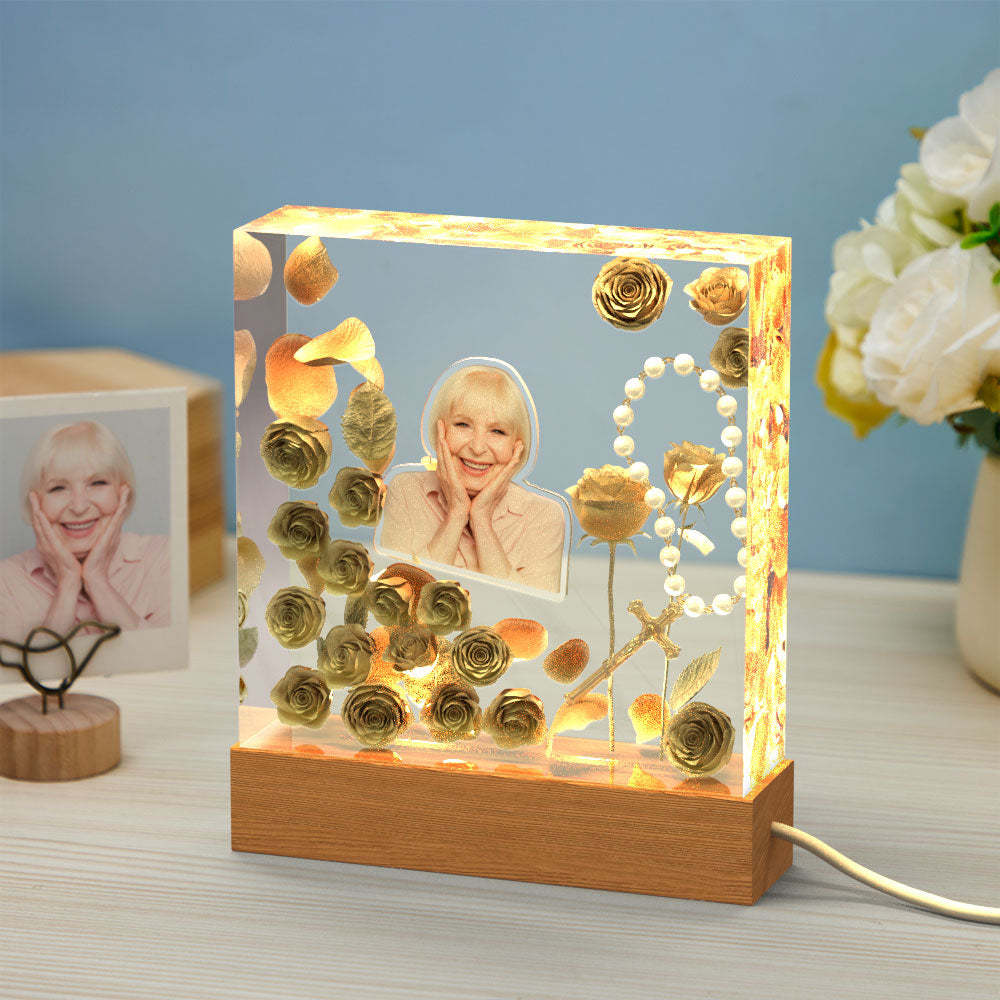 Custom Photo Night Light Square Home Memorial Gifts - photomoonlamp