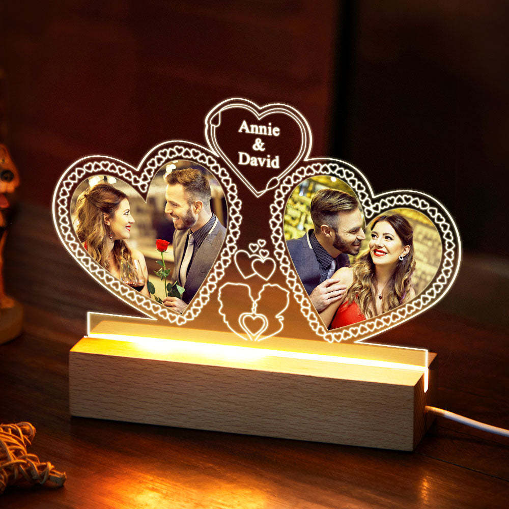 Personalized Led Picture Night Light Custom Photo Lamp Cute Gifts For Love Unique Birthday Present - photomoonlamp