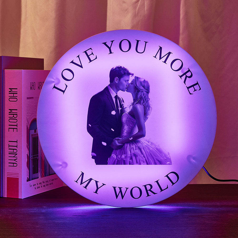 Custom Photo LED Night Light Home Decor Wedding Anniversary Gifts for Him or Her - photomoonlamp
