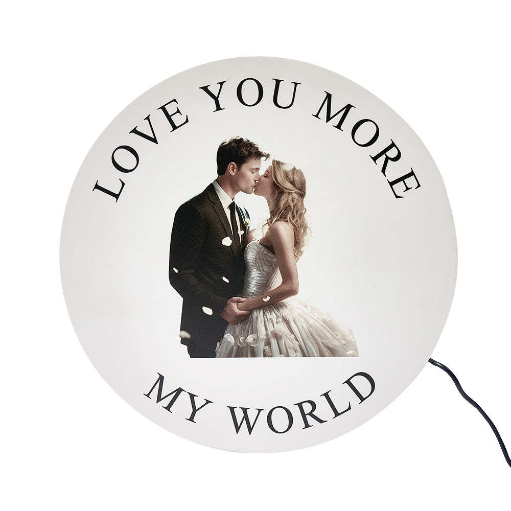 Custom Photo LED Night Light Home Decor Wedding Anniversary Gifts for Him or Her - photomoonlamp