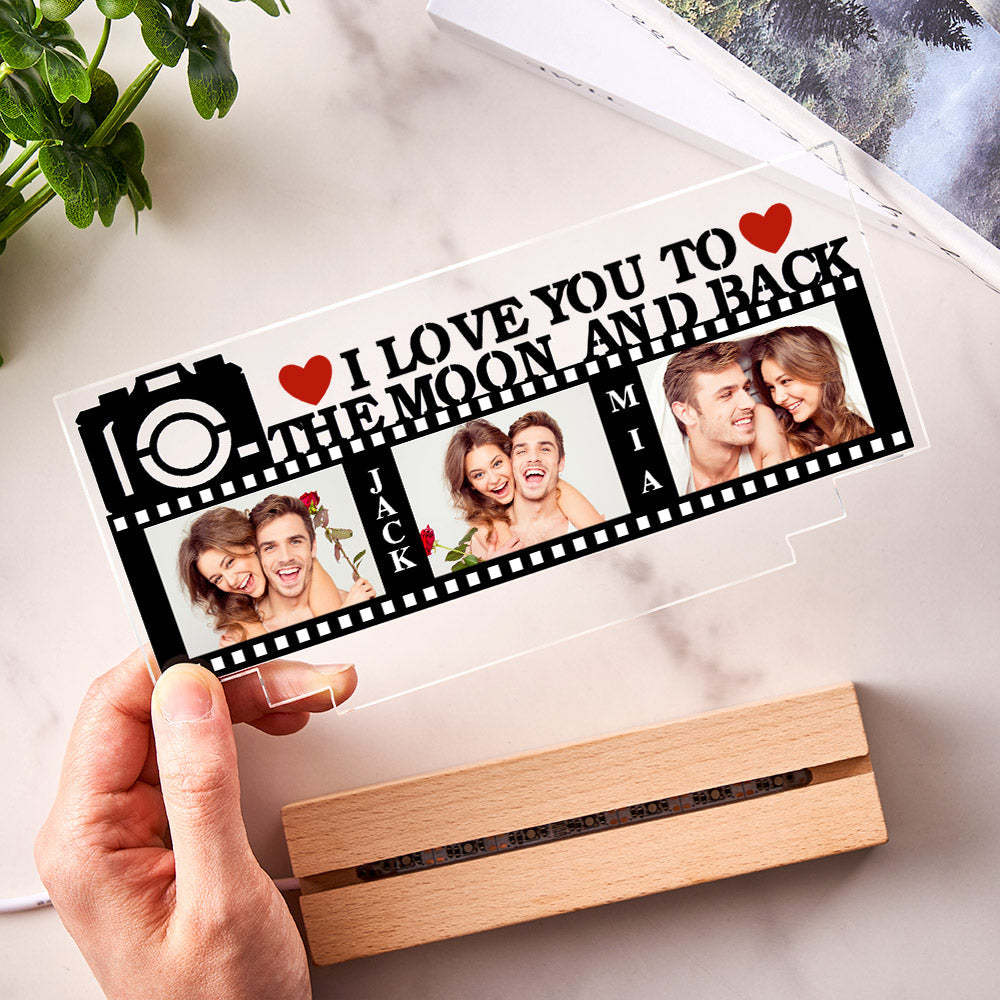 Personalized Photo Romantic Colorful Lamp Custom Film Pictures Night Light Valentine's Day Gift - photomoonlamp