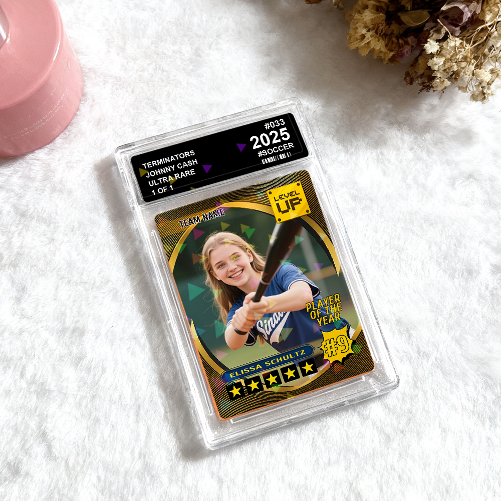 Custom Sports Trading Card Personalized Photo Portrait Card for Athletes and Fans - PhotoMoonLamp