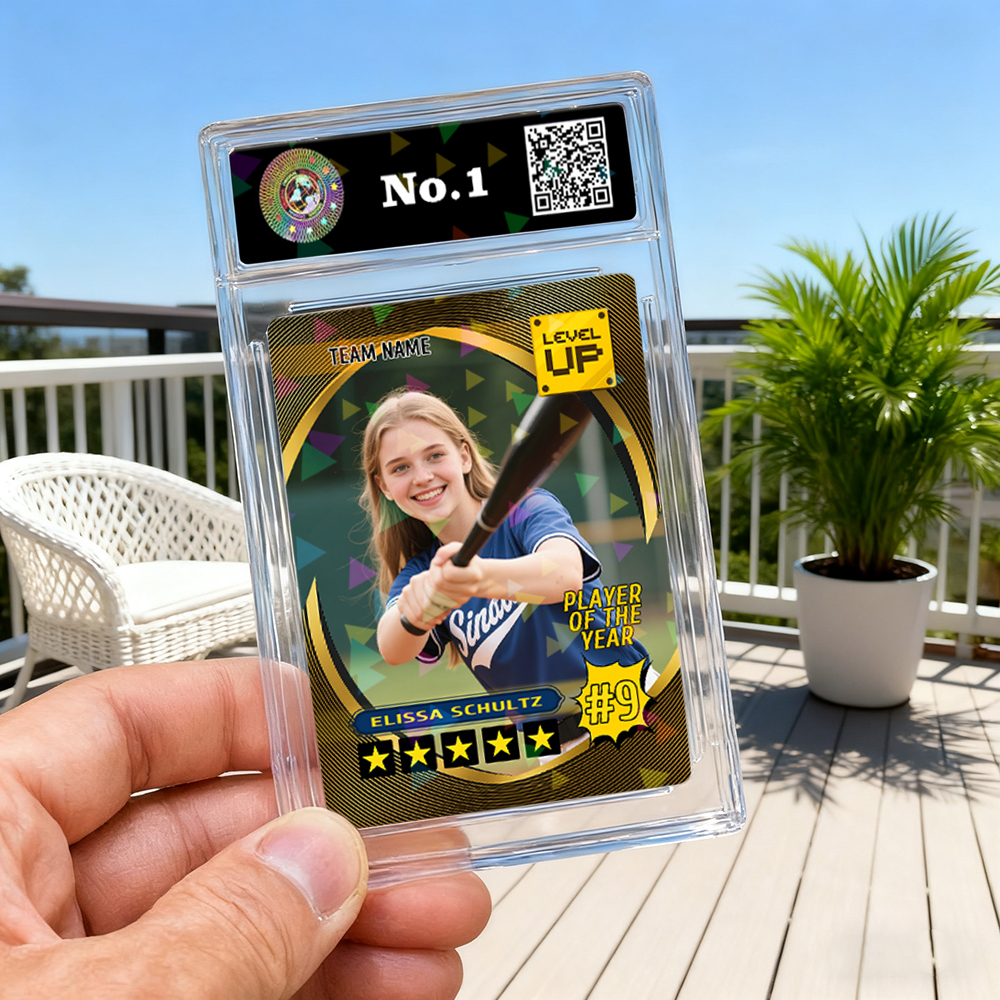 Custom Sports Trading Card Personalized Photo Portrait Card for Athletes and Fans - PhotoMoonLamp