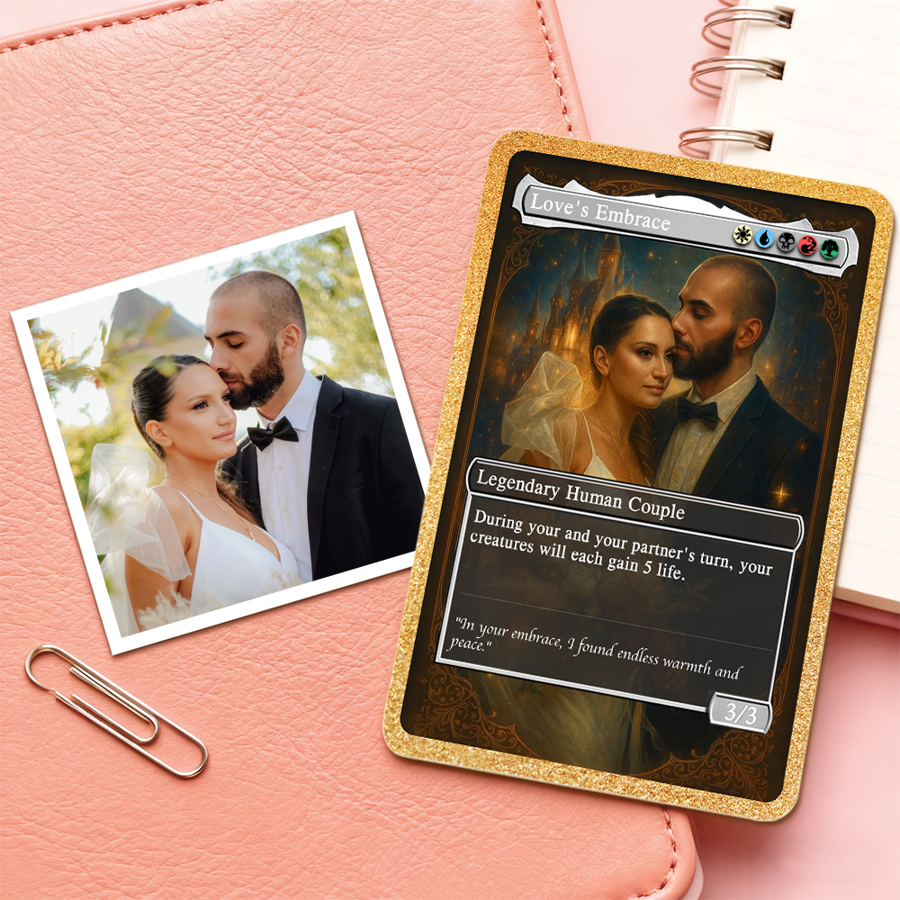 Custom Anime Couples Magic Card Personalized Photo Magic Anime Card Gift for Couples