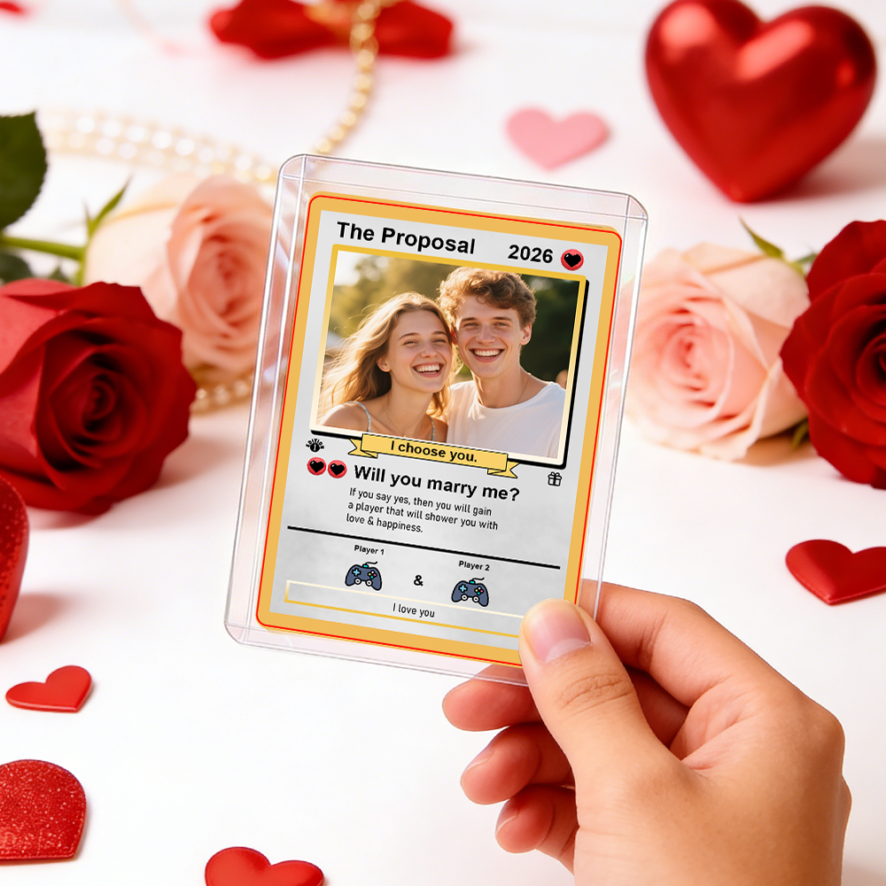 Personalized Valentine's Day Power Couple Lenticular Card Custom Anniversary Card Couple Photo Anime Style Valentine's Day Gift for Lover