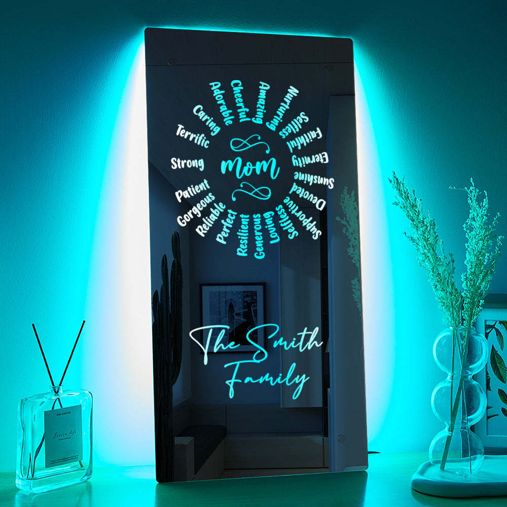 Personalized Name Mirror Light Mother's Day Gift - photomoonlamp
