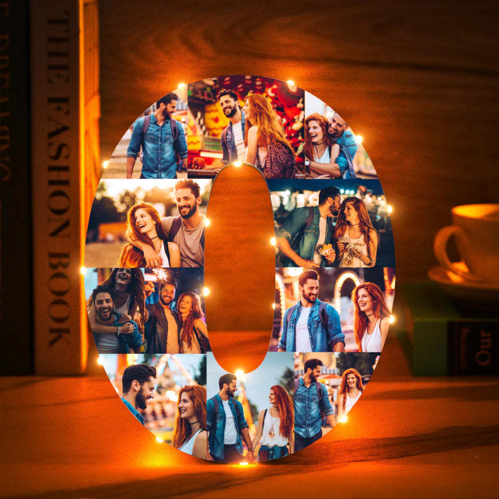 Custom Photo Letter Night Light Personalized Initial Name Lamp Room Wall Decor - photomoonlamp