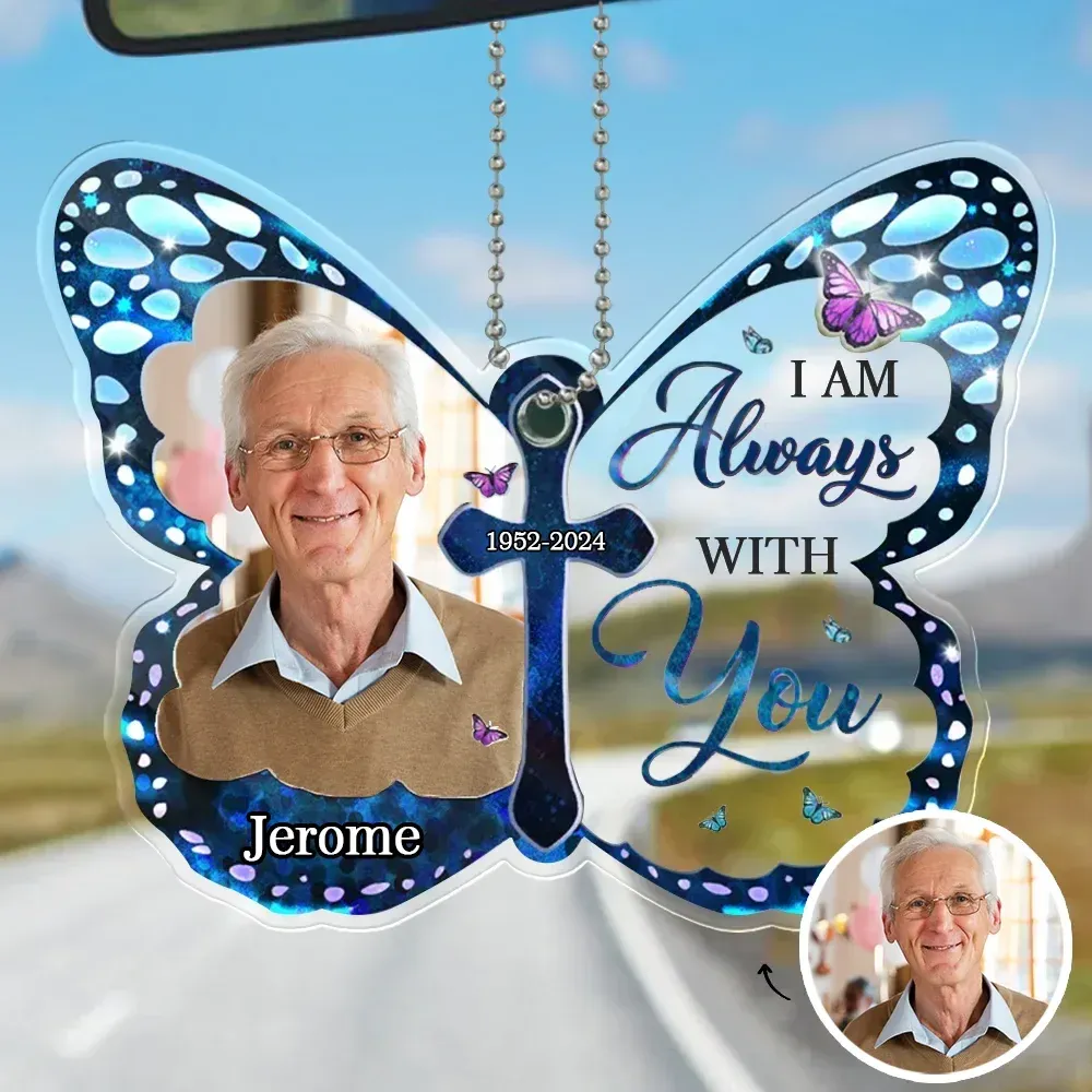 Personalized Custom Acrylic Car Ornament I Am Always With You Ornament 3.55 inches