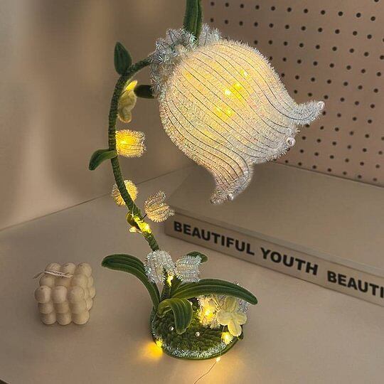Pipe Lantern DIY Material Kit, Lily of the Valley Lantern, Desktop Ornament, Table Lamp, Glowing Lan