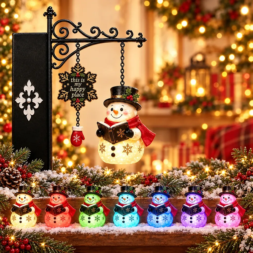 Christmas Bookshelf Light - Santa Reading Ornament for Library, Home Decor Gift for Book Lovers