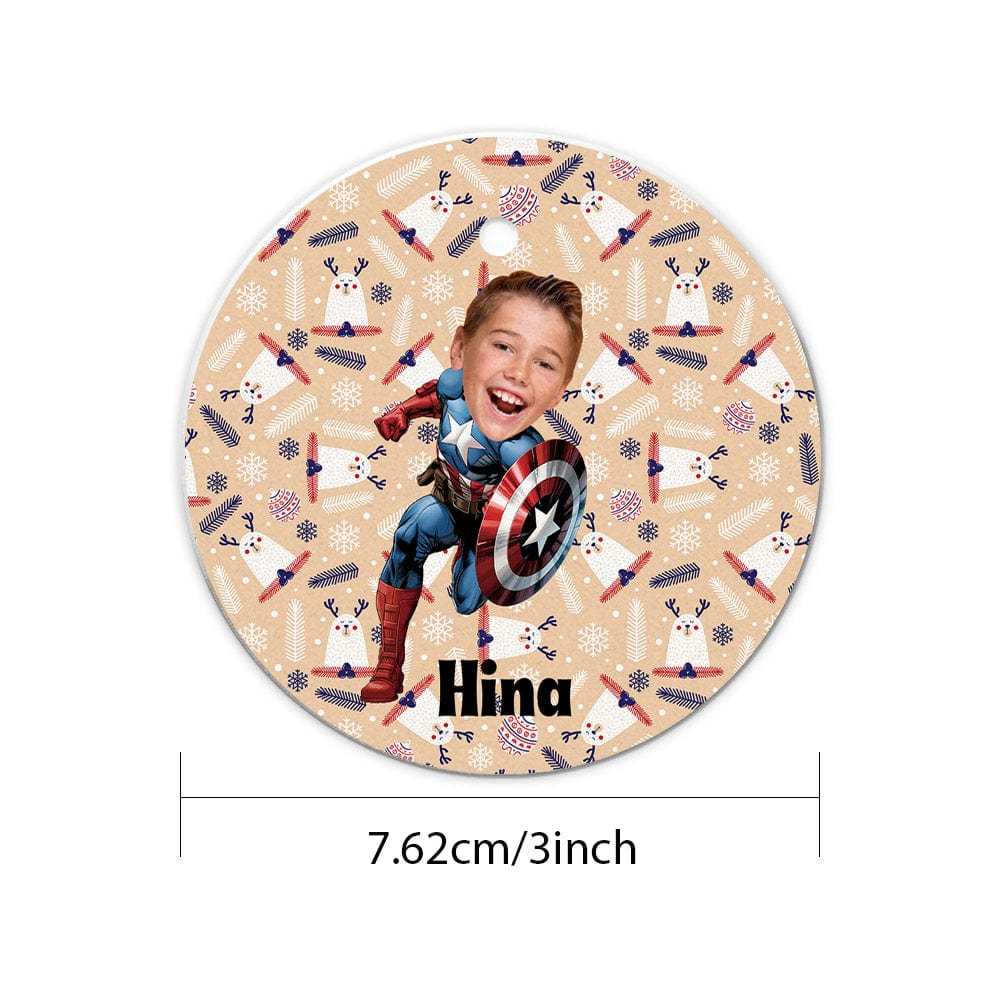 Personalized Photo Ornaments Princess Frog Style Christmas Tree Ornaments Christmas Gift for Girls - Giftlab