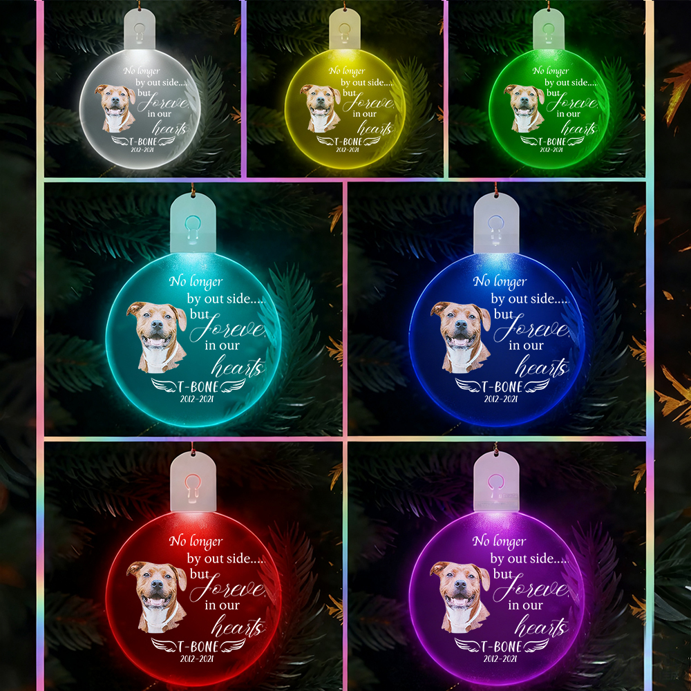 No Longer By Our Side But Forever In Our Hearts Dog Ornament