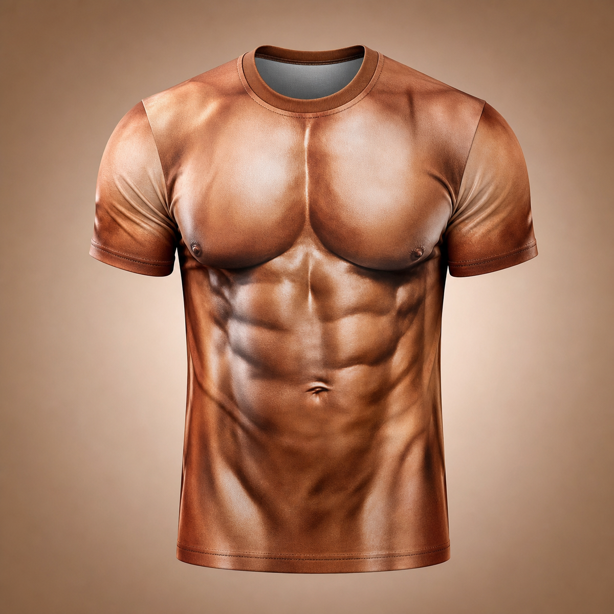 Unisex Summer T-Shirts Crewneck Cool Short Sleeve Funny Graphic Print Top Casual 3D Fake Muscle Printed Tees Shirts - PhotoMoonLamp