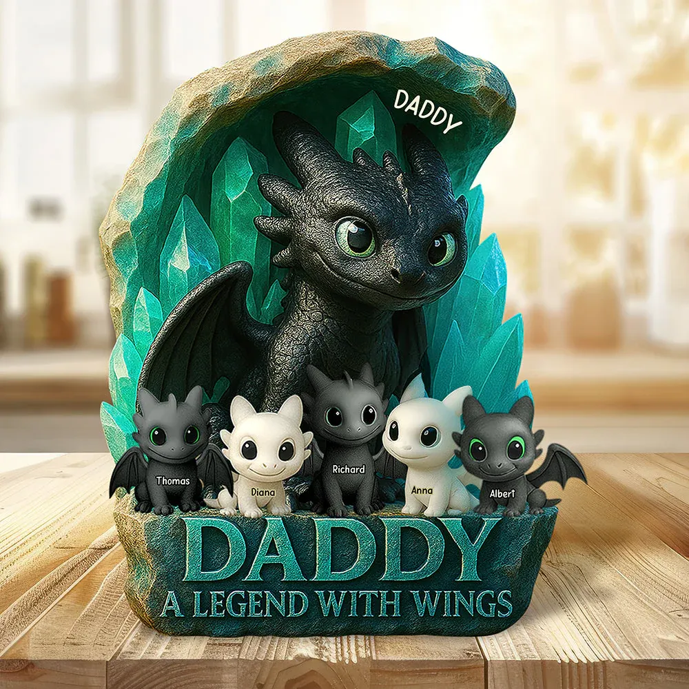 Dragon Dad Plaque - Personalized Gifts For Father 's Day Gifts
