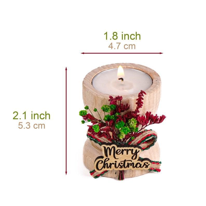 Merry Christmas Candle Holder, Coworker Happy Holiday Gifts, Noel, Xmas, New Year Candle, Wooden Tealight Holder, Christmas Table Decoration
