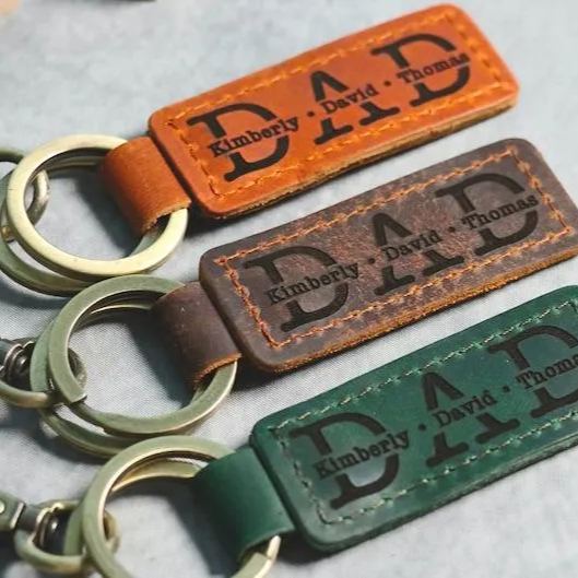 Personalized Dad Keychain, New Dad Gift, Engraved Dad Keychain, Fathers Day Keychain, First Fathers Day, GIFT for Dad, Fathers