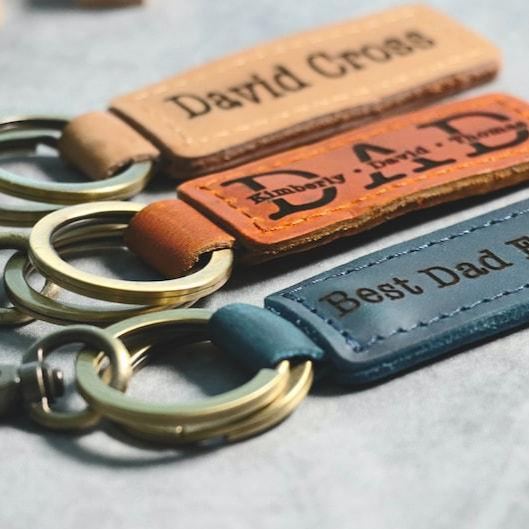 Personalized Dad Keychain, New Dad Gift, Engraved Dad Keychain, Fathers Day Keychain, First Fathers Day, GIFT for Dad, Fathers