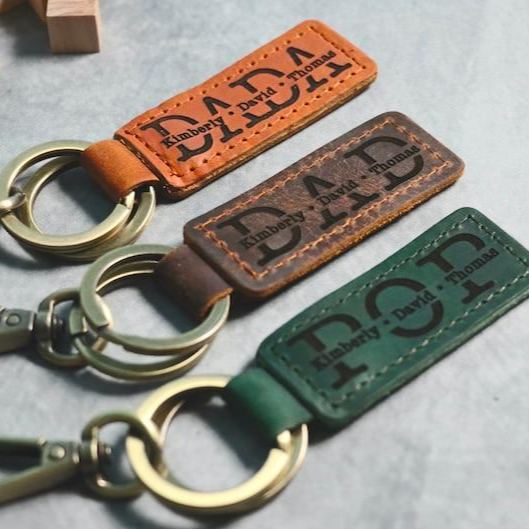 Personalized Dad Keychain, New Dad Gift, Engraved Dad Keychain, Fathers Day Keychain, First Fathers Day, GIFT for Dad, Fathers