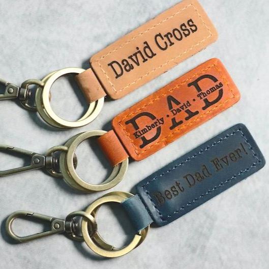 Personalized Dad Keychain, New Dad Gift, Engraved Dad Keychain, Fathers Day Keychain, First Fathers Day, GIFT for Dad, Fathers