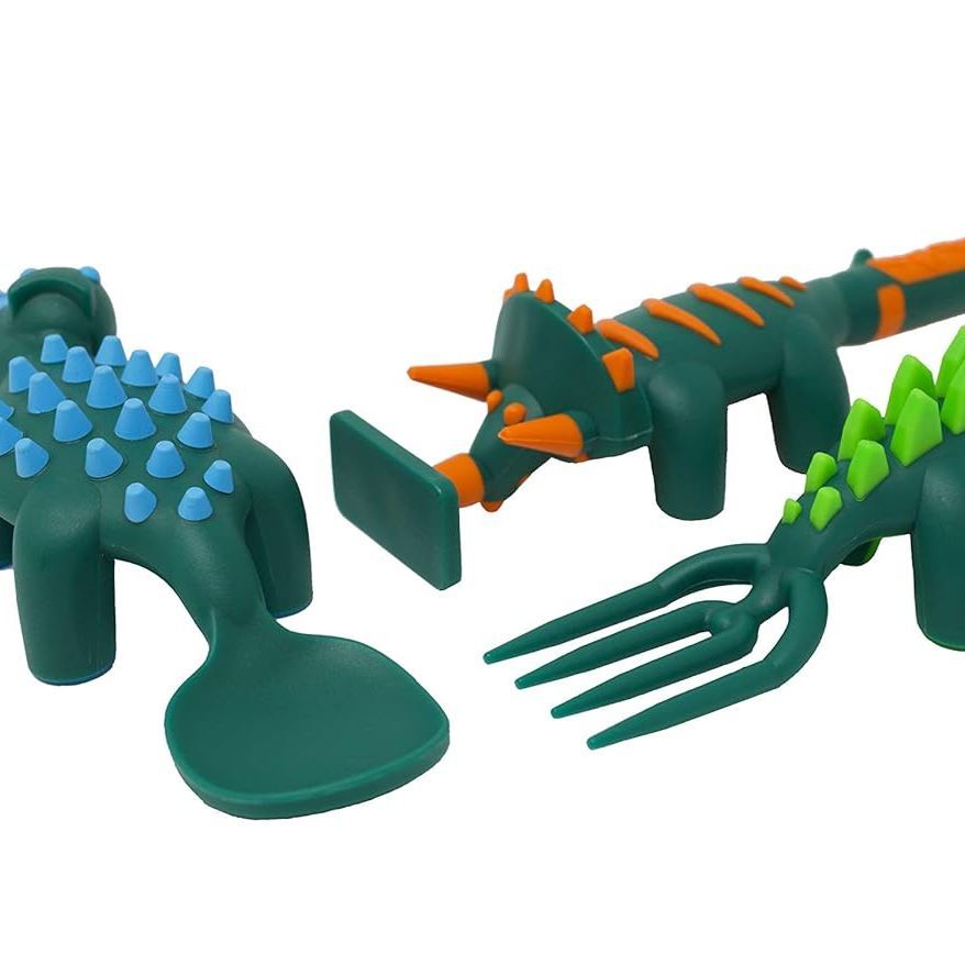 Constructive Eating Plate and Utensils Set Bulldozer Shovel Children's Tableware