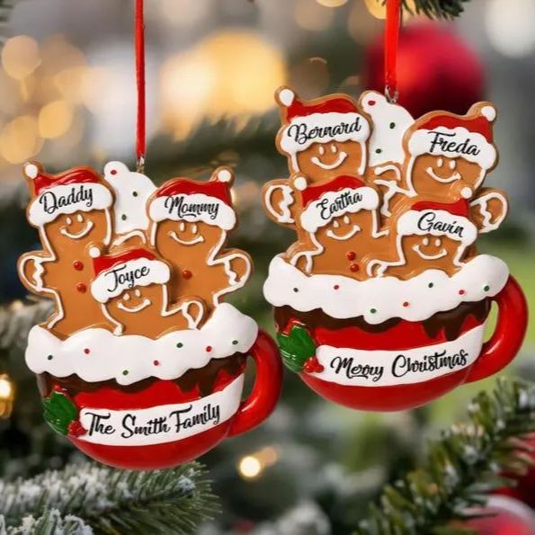 Personalized Gingerbread Christmas Ornament 2025, Custom Resin Family Ornament, Custom Christmas Gift,Personalized Xmas Gift,Christmas Decor