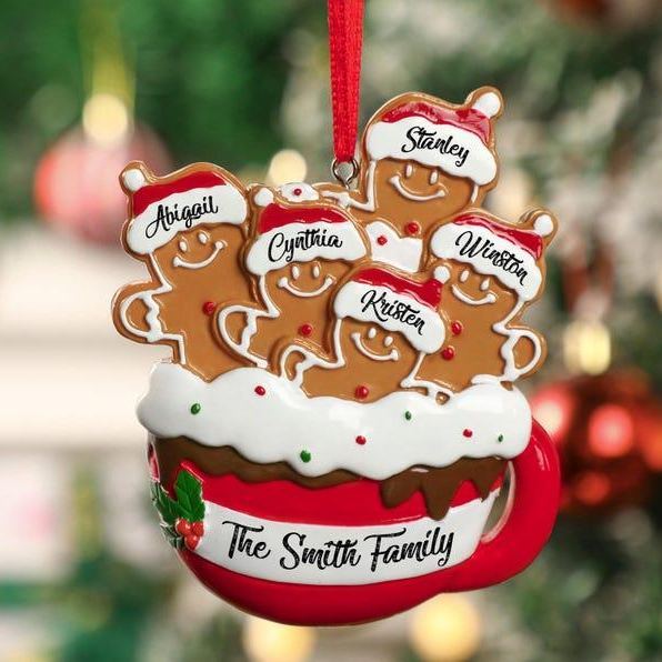 Personalized Gingerbread Christmas Ornament 2025, Custom Resin Family Ornament, Custom Christmas Gift,Personalized Xmas Gift,Christmas Decor